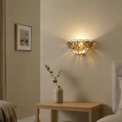 Brilagi - Applique murale Tiffany en vitrail LUISA 1xE27/40W/230V