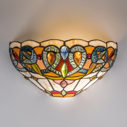 Brilagi - Applique murale Tiffany en vitrail LUISA 1xE27/40W/230V