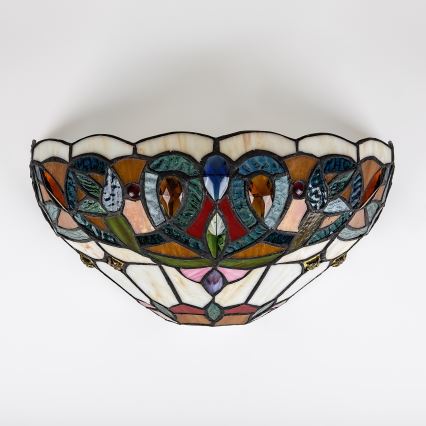 Brilagi - Applique murale Tiffany en vitrail LUISA 1xE27/40W/230V