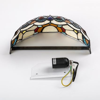 Brilagi - Applique murale Tiffany en vitrail LUISA 1xE27/40W/230V