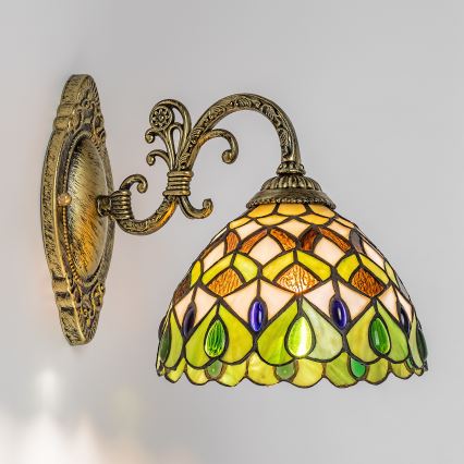 Brilagi - applique murale Tiffany en vitrail MARGARET 1xE27/40W/230V