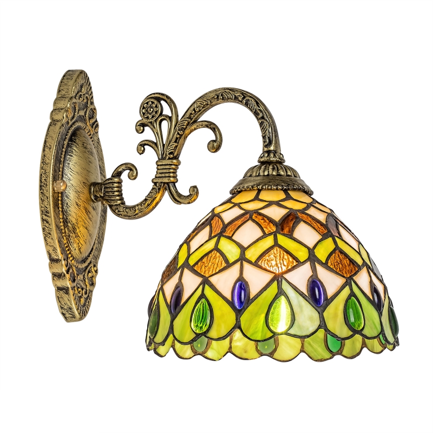 Brilagi - applique murale Tiffany en vitrail MARGARET 1xE27/40W/230V