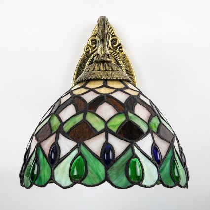 Brilagi - applique murale Tiffany en vitrail MARGARET 1xE27/40W/230V