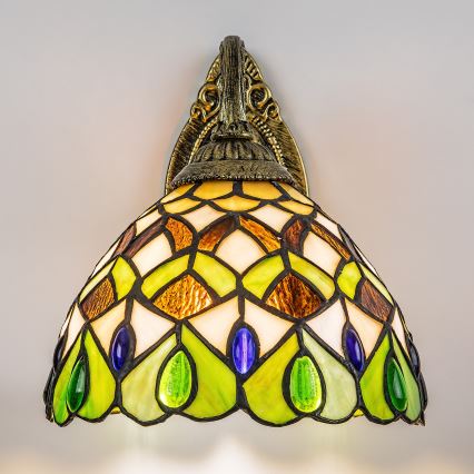 Brilagi - applique murale Tiffany en vitrail MARGARET 1xE27/40W/230V
