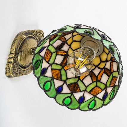 Brilagi - applique murale Tiffany en vitrail MARGARET 1xE27/40W/230V