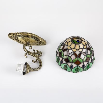 Brilagi - applique murale Tiffany en vitrail MARGARET 1xE27/40W/230V