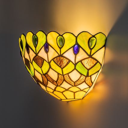 Brilagi - Applique murale Tiffany en vitrail MARGARET 1xE27/40W/230V
