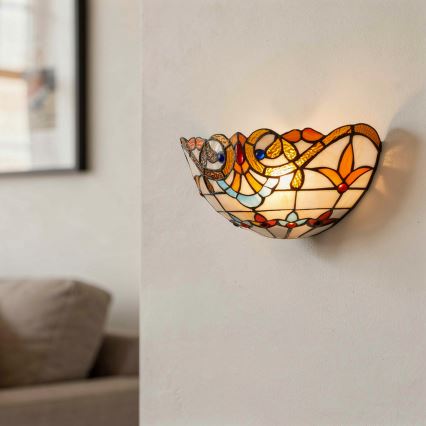 Brilagi - Applique murale Tiffany en vitrail MIRABELLA 1xE14/40W/230V