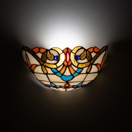 Brilagi - Applique murale Tiffany en vitrail MIRABELLA 1xE14/40W/230V