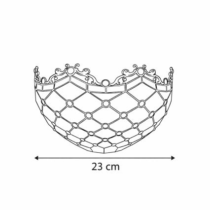 Brilagi - Applique murale Tiffany en vitrail MIRABELLA 1xE14/40W/230V