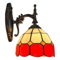 Brilagi - applique murale Tiffany en vitrail SIENNA 1xE14/40W/230V