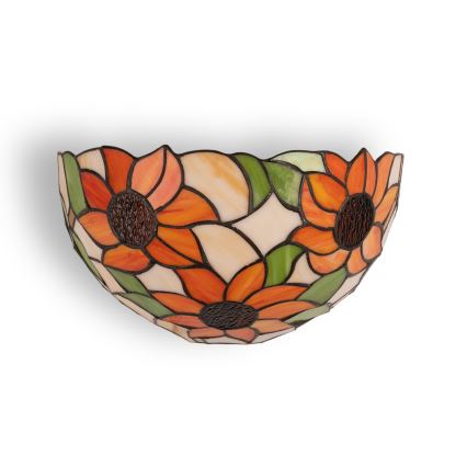Brilagi - Applique murale Tiffany en vitrail SUNFLOWER 1xE14/40W/230V