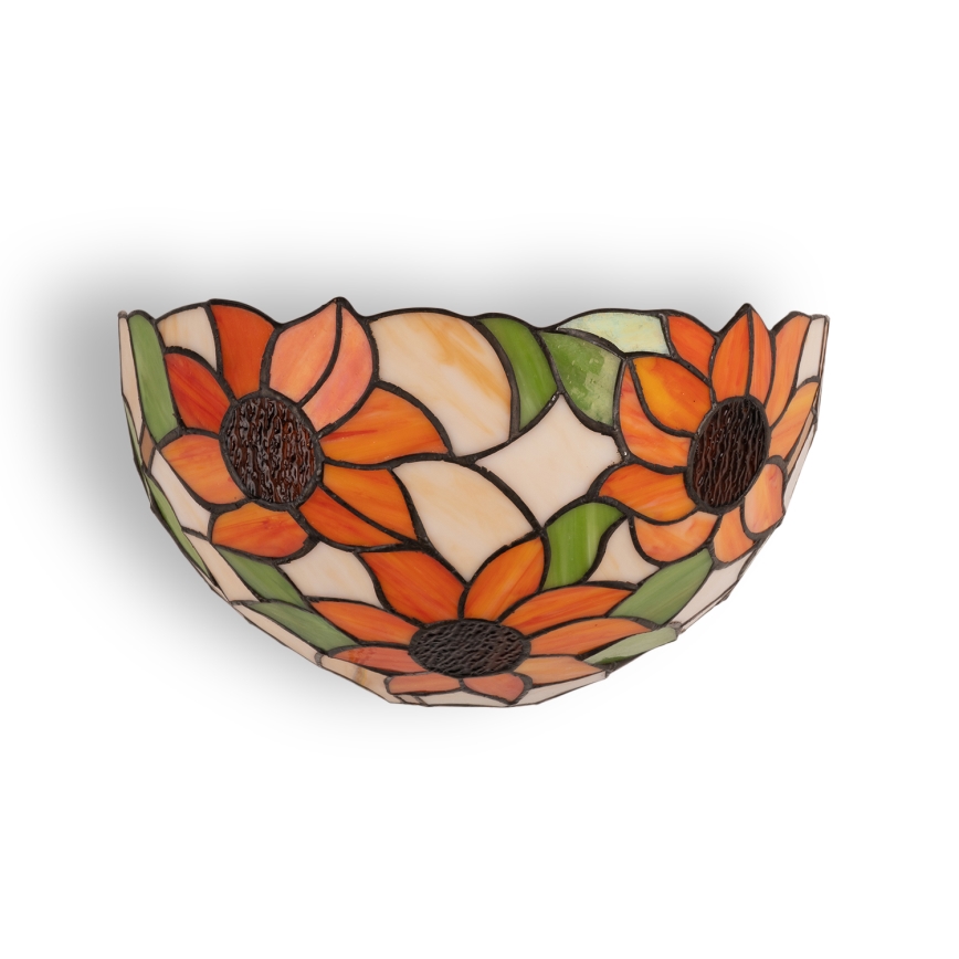 Brilagi - Applique murale Tiffany en vitrail SUNFLOWER 1xE14/40W/230V