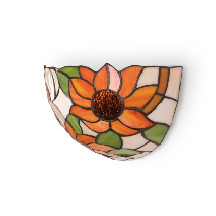 Brilagi - Applique murale Tiffany en vitrail SUNFLOWER 1xE14/40W/230V
