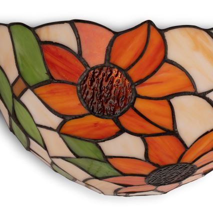 Brilagi - Applique murale Tiffany en vitrail SUNFLOWER 1xE14/40W/230V