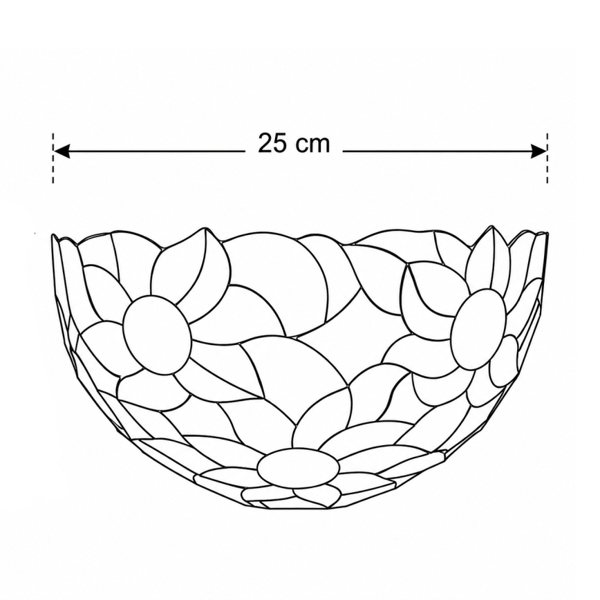 Brilagi - Applique murale Tiffany en vitrail SUNFLOWER 1xE14/40W/230V