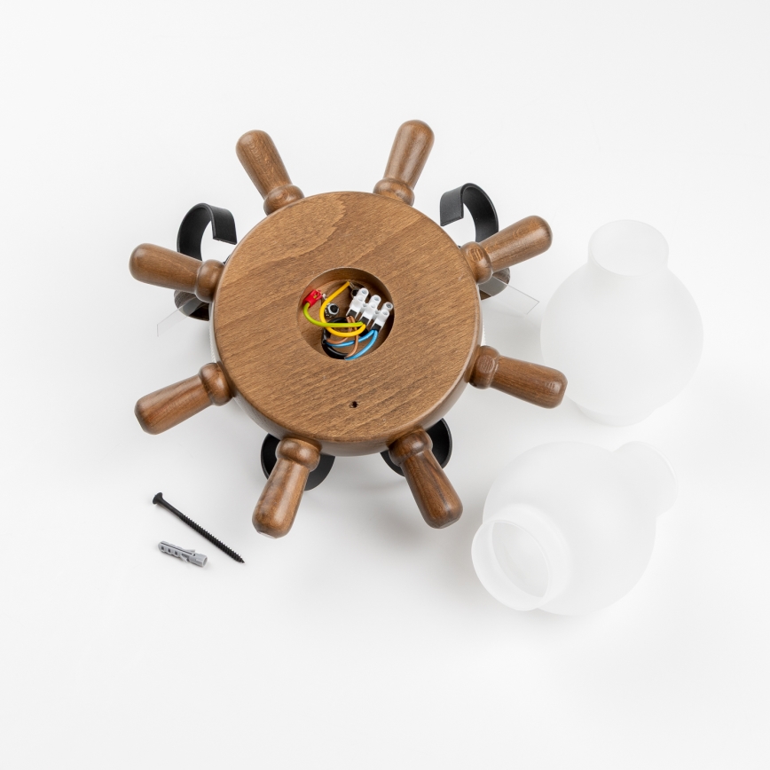 Brilagi - Applique murale TIMONA 2xE14/40W/230V hêtre/noyer