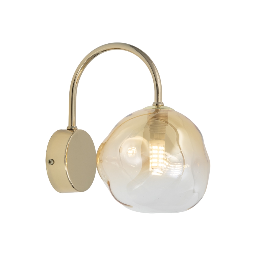 Brilagi - Applique murale VULCANO 1xG9/8W/230V dorée/beige fumée