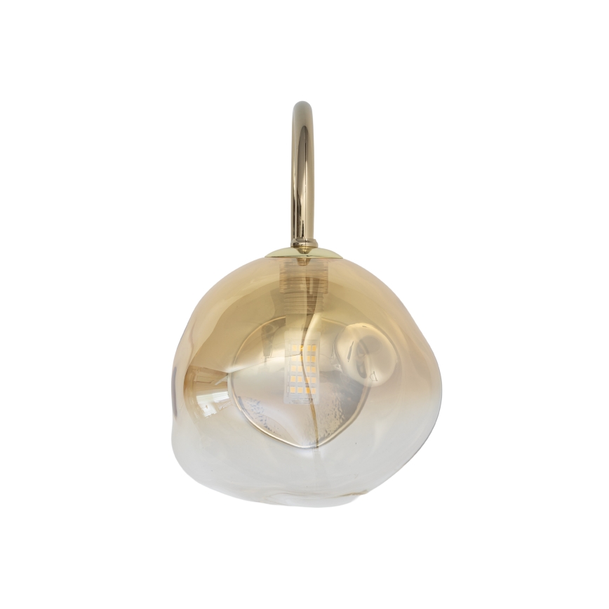 Brilagi - Applique murale VULCANO 1xG9/8W/230V dorée/beige fumée