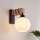Brilagi - Applique murale WOOD GLASS 1xE27/60W/230V pin/noir/blanc