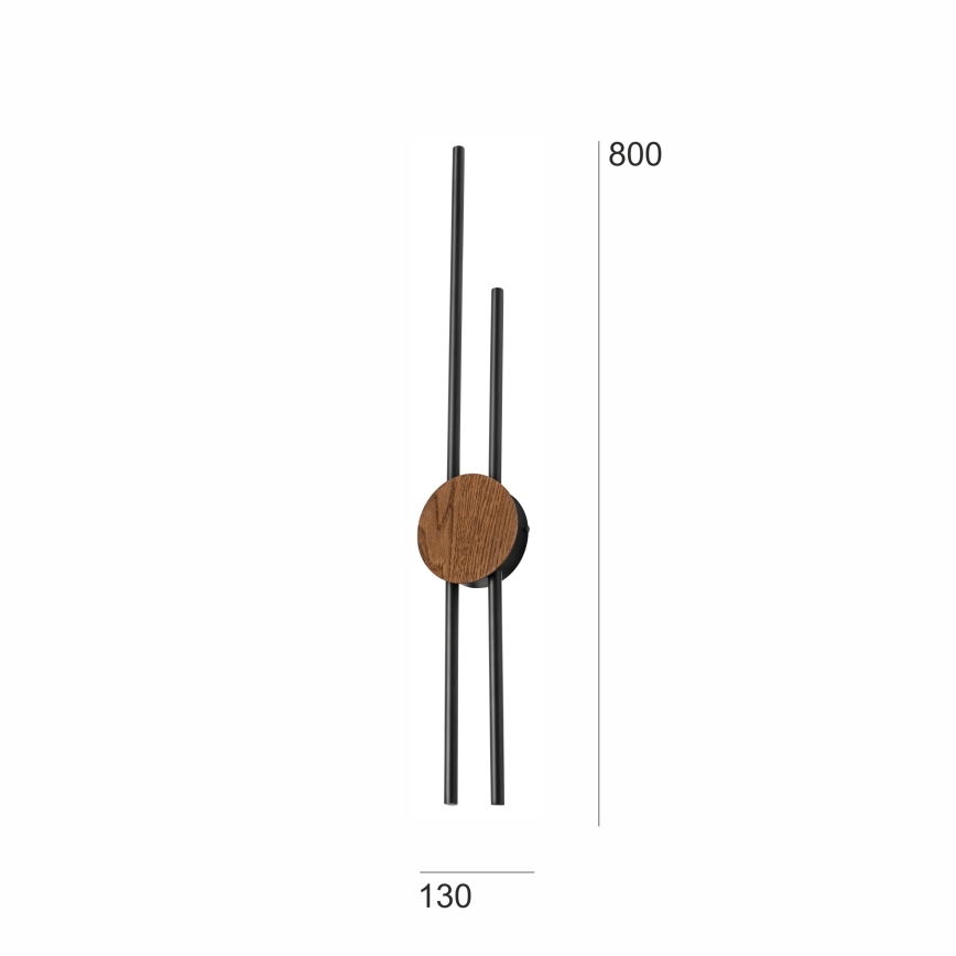 Brilagi - Applique murale WOODY COLLINE LED/15W/230V 80 cm chêne cerise