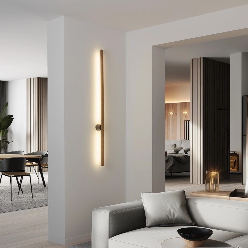 Brilagi - Applique murale WOODY LINE LED/12W/230V 120 cm chêne noyer