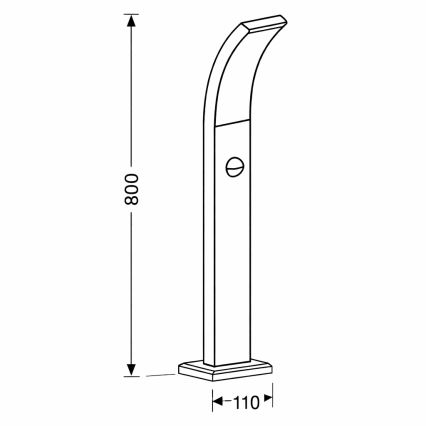 Brilagi - LED Buitenlamp met sensor ARCELO LED/9W/230V 80 cm IP44