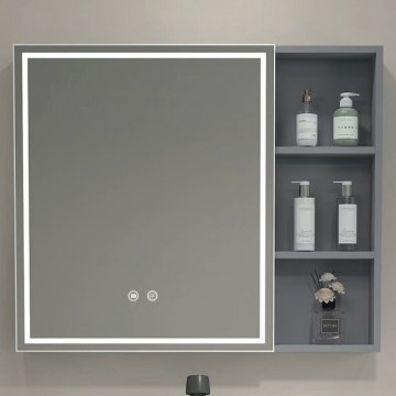 BRILAGI - Armoire-miroir LED de salle de bains à éclairage intégré AVOLA SINGLE 75x70 cm