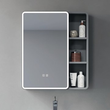 BRILAGI - Armoire-miroir LED pour salle de bains avec éclairage intégré NOTO SINGLE 60x65 cm