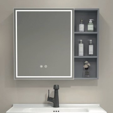 BRILAGI - Armoire-miroir LED pour salle de bains avec éclairage intégré NOTO SINGLE 60x65 cm