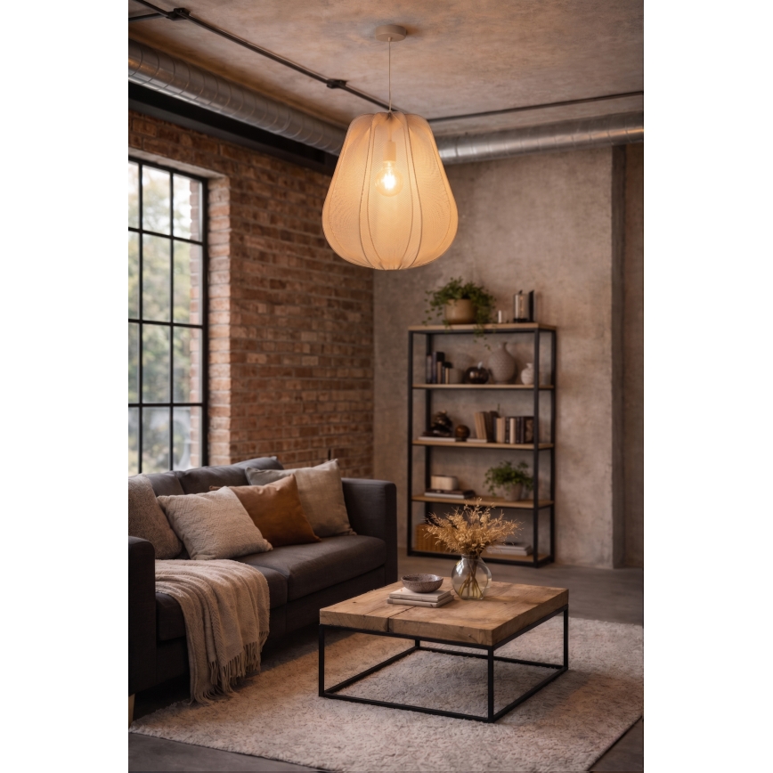 Brilagi - ARVEN LED-hanglamp aan snoer 1xE27/8W/230V Ø 37 cm beige