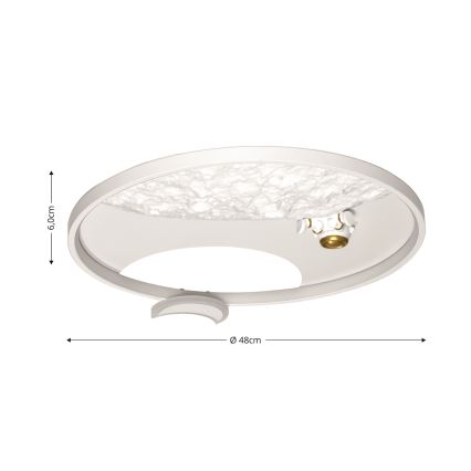Brilagi - LED-dimbare plafondlamp voor kinderkamer ASTRO LED/20W/230V Ø 50 cm 3000-6000K astronaut + afstandsbediening