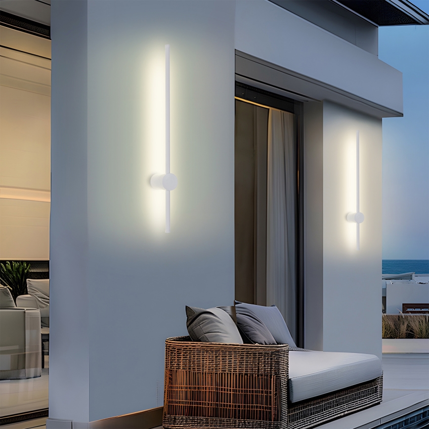 Brilagi - Applique murale d'extérieur LED AURA 12W 230V 3000K IP54 65 cm blanc IRC 90