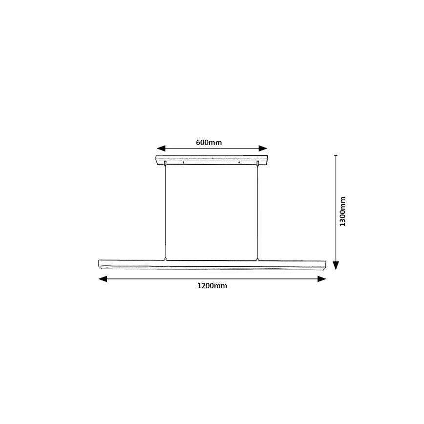 Brilagi - AXIS LED-hanglamp aan kabel LED/30W/230V 120 cm zwart