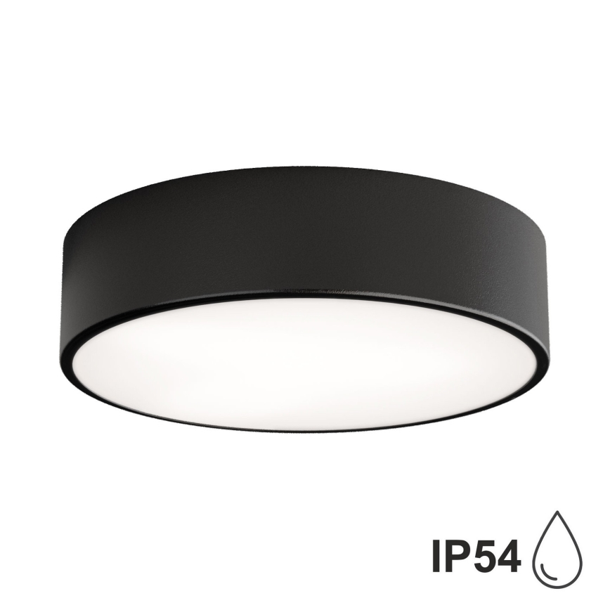 Brilagi - Badkamer plafondlamp CLARE 2xE27/24W/230V diameter 30 cm zwart IP54