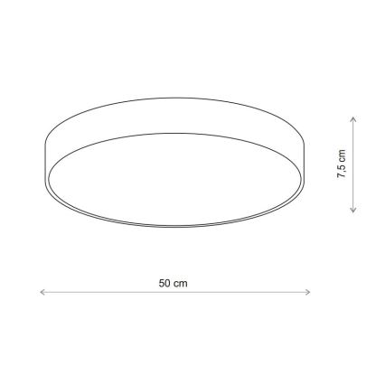 Brilagi - Badkamer plafondlamp CLARE 4xE27/24W/230V diameter 50 cm IP54 beige