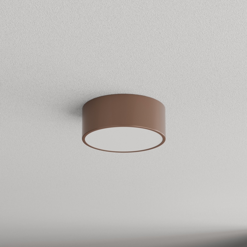 Brilagi - Plafondlamp voor badkamer met bewegings- en schemersensor CLARE 1xE27/24W/230V Ø 20 cm bruin IP54