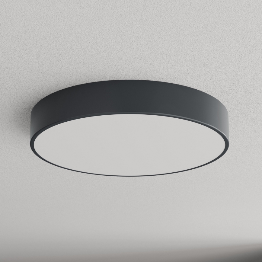 Brilagi - Plafondlamp voor de badkamer met bewegings- en schemeringssensor CLARE 4xE27/24W/230V Ø 50 cm antraciet IP54