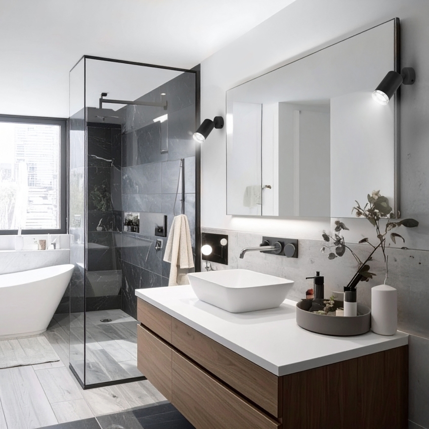 Brilagi - Badkamer spot SELE 1xGU10/30W/230V IP44 zwart