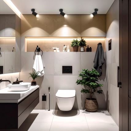 Brilagi - Badkamer spot SELE 1xGU10/30W/230V IP44 zwart