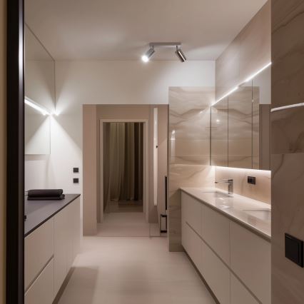 Brilagi - Badkamer spot SELE 2xGU10/30W/230V IP44 glanzend chroom