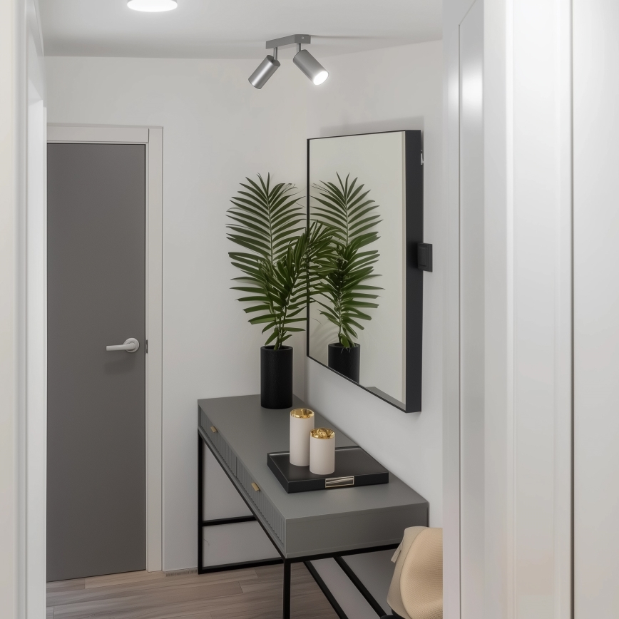 Brilagi - Badkamer spot SELE 2xGU10/30W/230V IP44 zilver