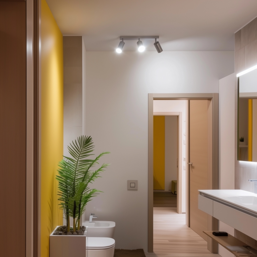 Brilagi - Badkamer spot SELE 3xGU10/30W/230V IP44 zilver