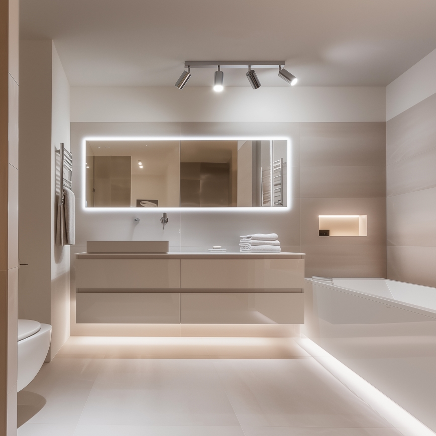 Brilagi - Badkamer spot SELE 4xGU10/30W/230V IP44 glanzend chroom