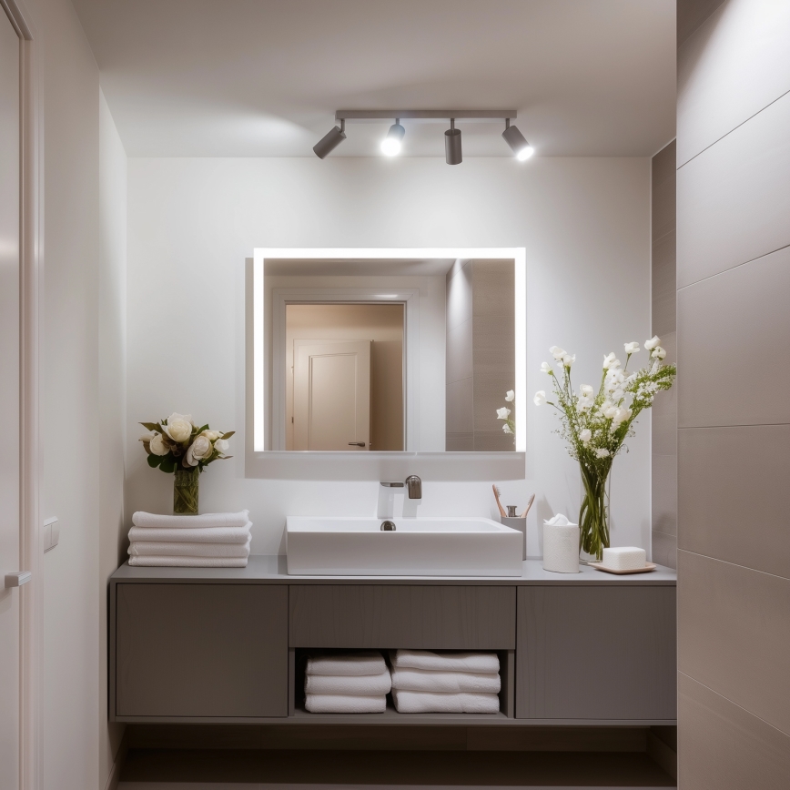 Brilagi - Badkamer spot SELE 4xGU10/30W/230V IP44 zilver