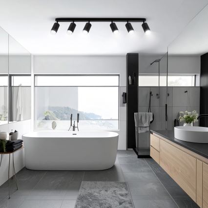 Brilagi - Badkamer spot SELE 6xGU10/30W/230V IP44 zwart