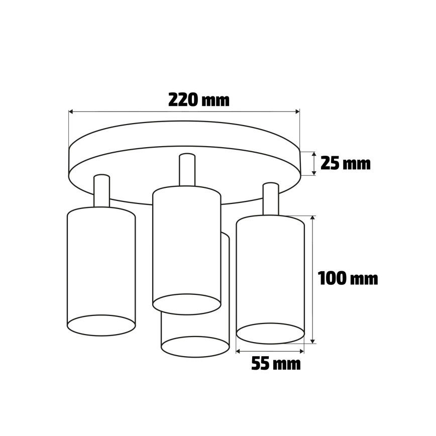 BRILAGI - Badkamer spot SELE AQUA 4xGU10/30W/230V IP44 zwart