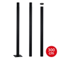 Brilagi - Barre métallique pour éclairages extérieurs URBAN 3 m barre d. 58 mat noir