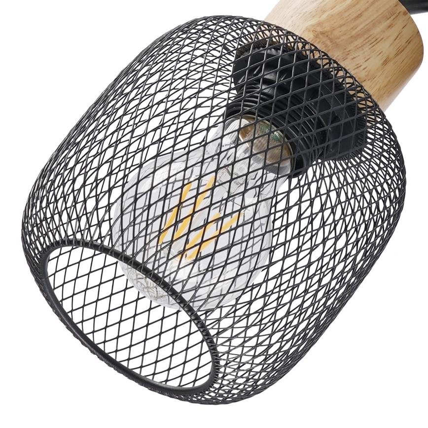 Brilagi - BASKLITE spotarmatuur 3xE27/15W/230V hout/zwart