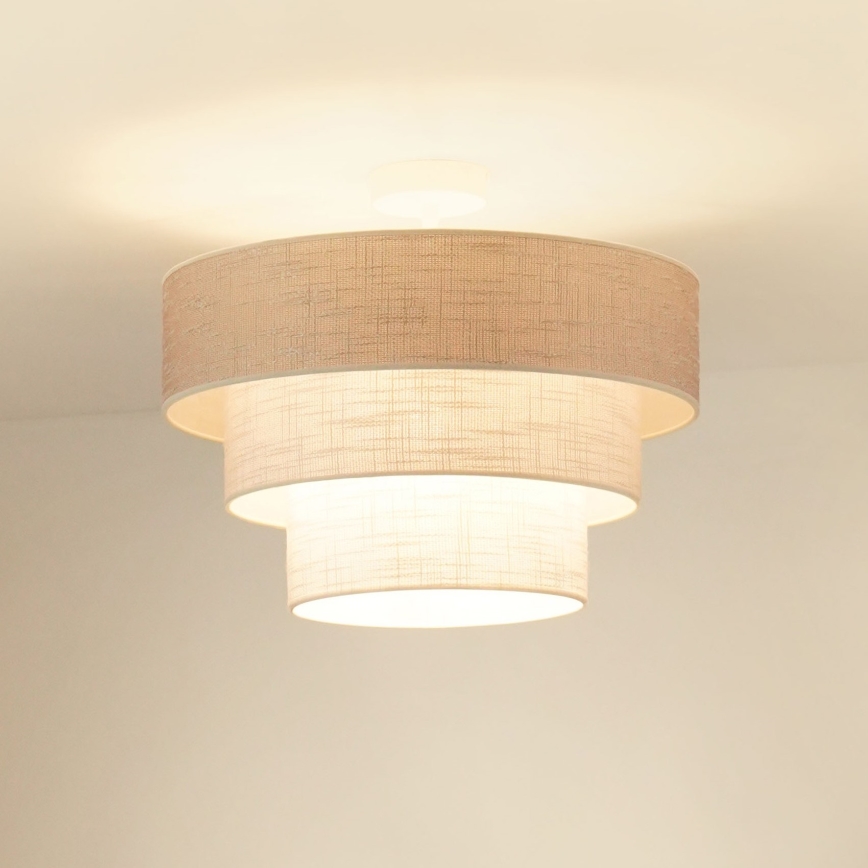Brilagi - Bevestigde hanglamp ALASKA LUNETA 1xE27/15W/230V diameter 45 cm grijs/crème
